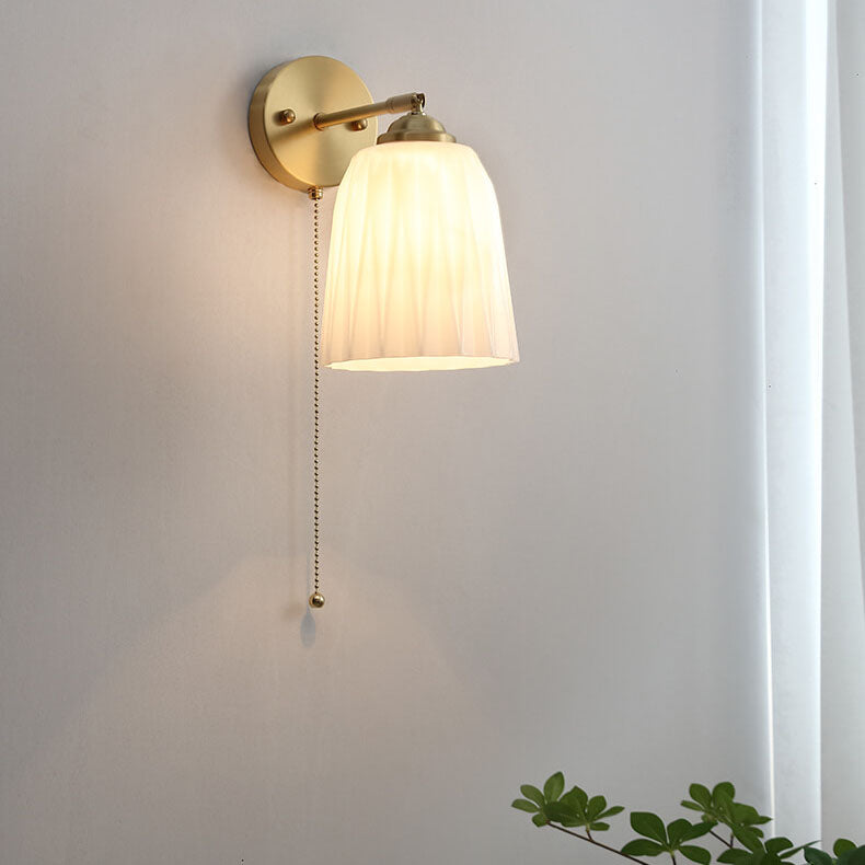 Moderne Wandlamp van Glas en Messing