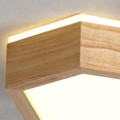 Moderne Houten Japandi LED Plafondlamp – 220V-240V – 1/2/3 Spots