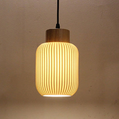 Moderne Wandlamp van Keramiek en Hout – Witte moderne Kleur