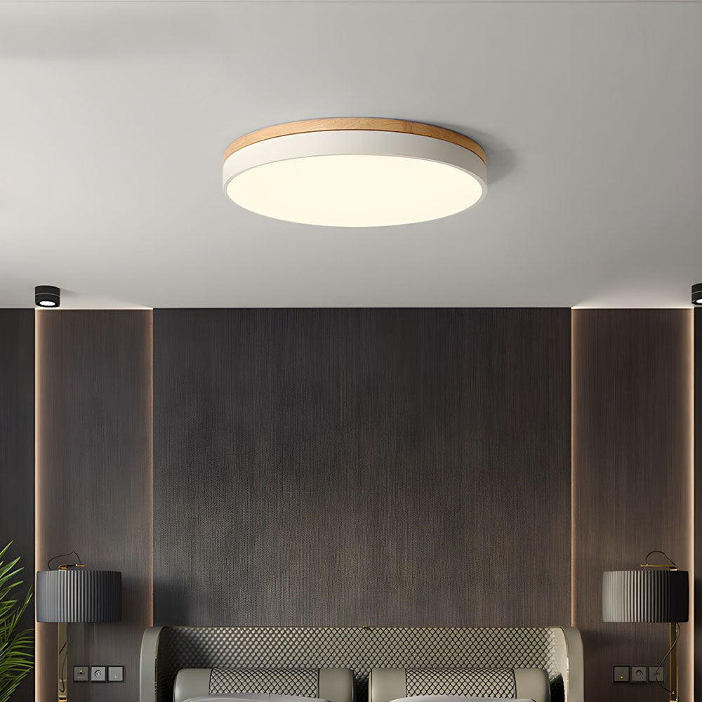 Tröde - Houten Ronde LED Plafondlamp in Scandinavische Stijl