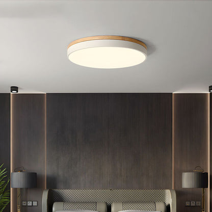 Tröde - Houten Ronde LED Plafondlamp in Scandinavische Stijl