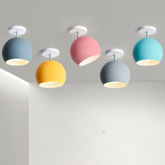Moderne `Scandinavische Minimalistische Plafondlamp – IJzer & Hout in Meerdere Kleuren