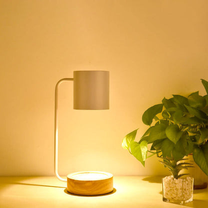 Moderne Houten Tafellamp met Kaarshouder