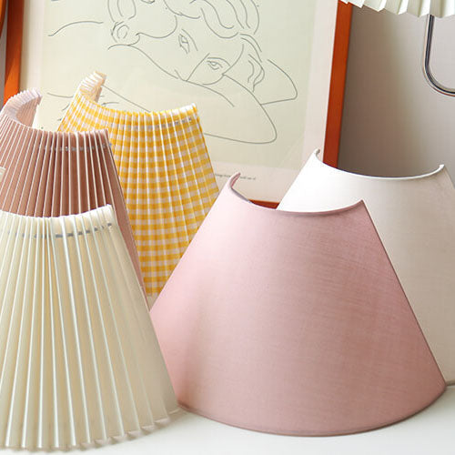 Moderne Houten Wandlamp met Stoffen Kap