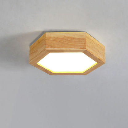 Moderne Houten Japandi LED Plafondlamp – 220V-240V – 1/2/3 Spots