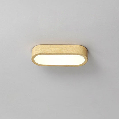 Moderne Houten Plafondlamp – Hout/Walnoot Houtnerf – LED 8W