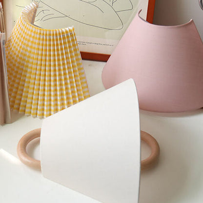 Moderne Houten Wandlamp met Stoffen Kap