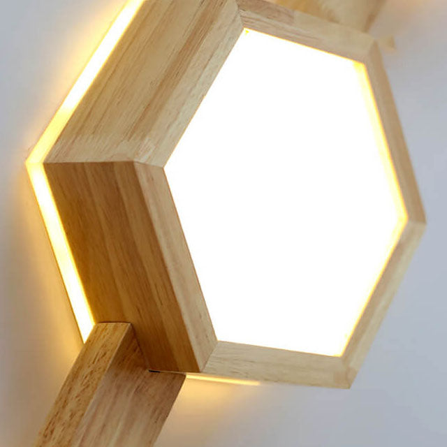 Moderne Houten Japandi LED Plafondlamp – 220V-240V – 1/2/3 Spots