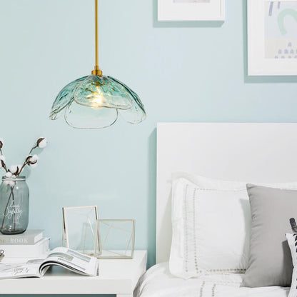 Moderne Glazen Hanglamp – Blauw, Groen of Roze – E26 Fitting