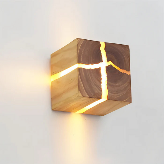 Lumio - Stijlvolle Houten Wandlamp met Warme LED Verlichting