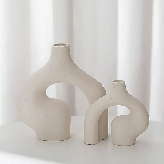 Lumio – Japandi Vaas Set 2-delig Modern Design