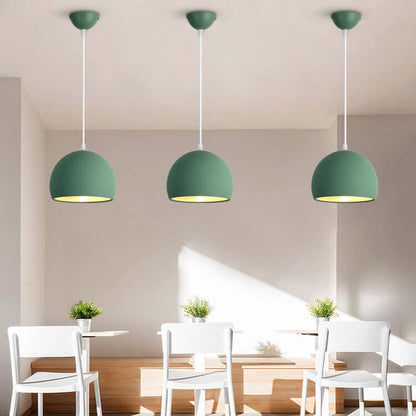 Moderne Aluminium Hanglamp – Zwart, Wit, Geel, Blauw, Roze, Rood, Groen, Grijs – E26