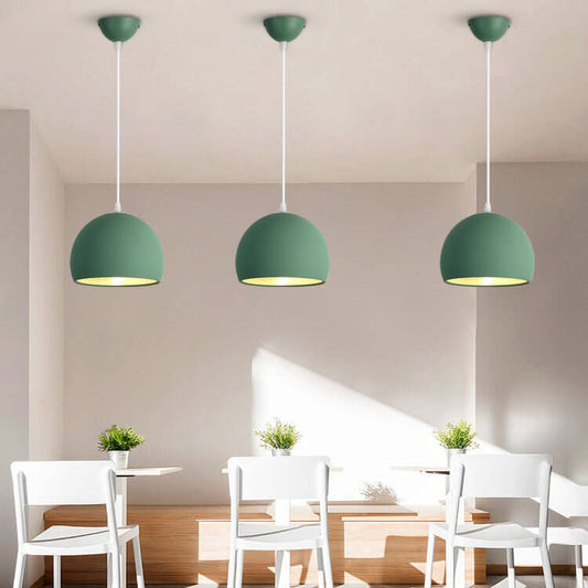 Moderne Aluminium Hanglamp – Zwart, Wit, Geel, Blauw, Roze, Rood, Groen, Grijs – E26