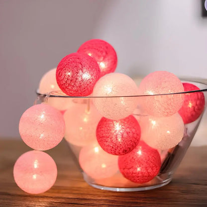 Katoenen Lichtbollen Slinger – Creëer Sfeer en Warmte in Elke Ruimte