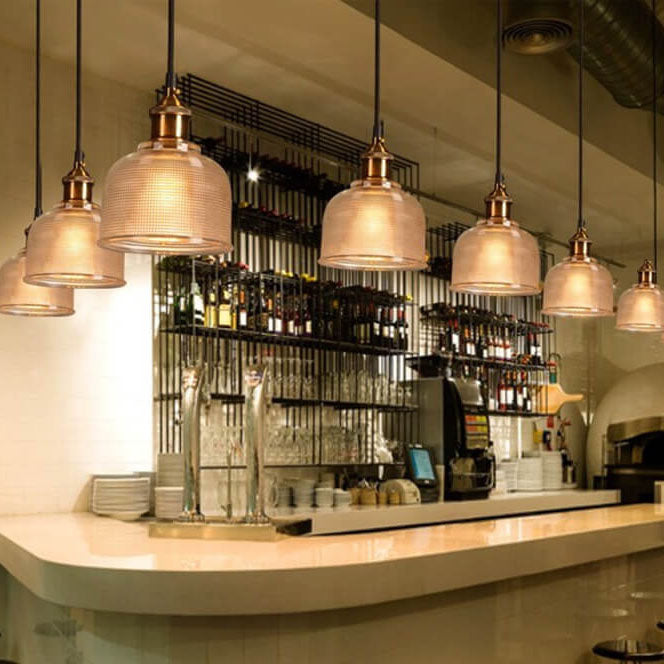 Moderne Glazen Hanglamp – Rood, Amber of Blauw