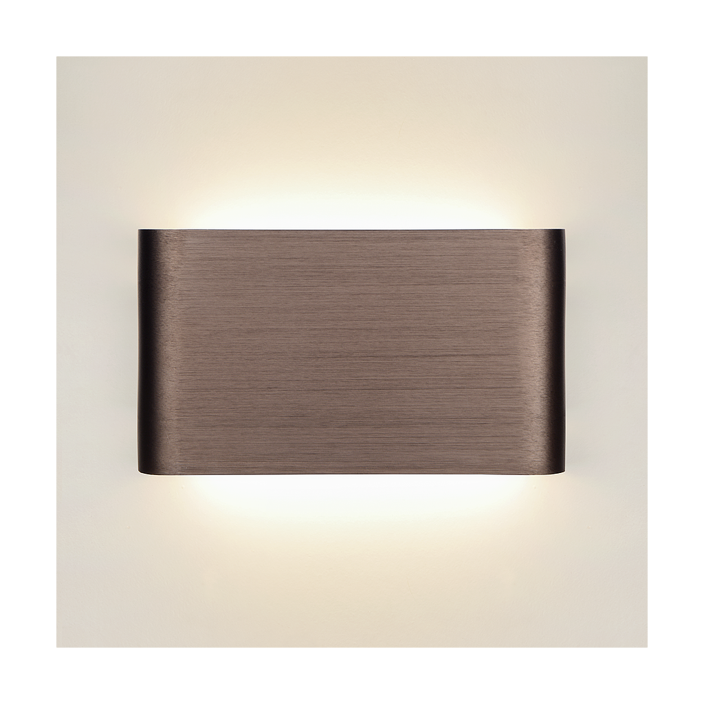 Brillo – Rechthoekige Wandlamp met Geïntegreerde LED & Brons Afwerking