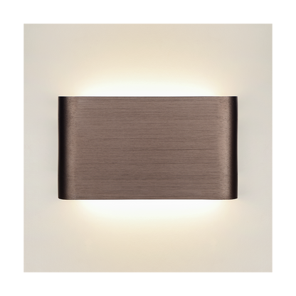 Brillo – Rechthoekige Wandlamp met Geïntegreerde LED & Brons Afwerking