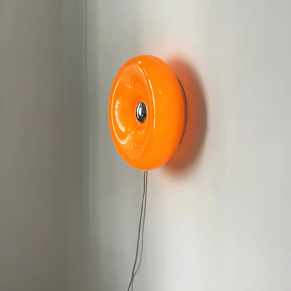 Lumio - Unieke Glazen Wandlamp met Oranje Cirkel Design