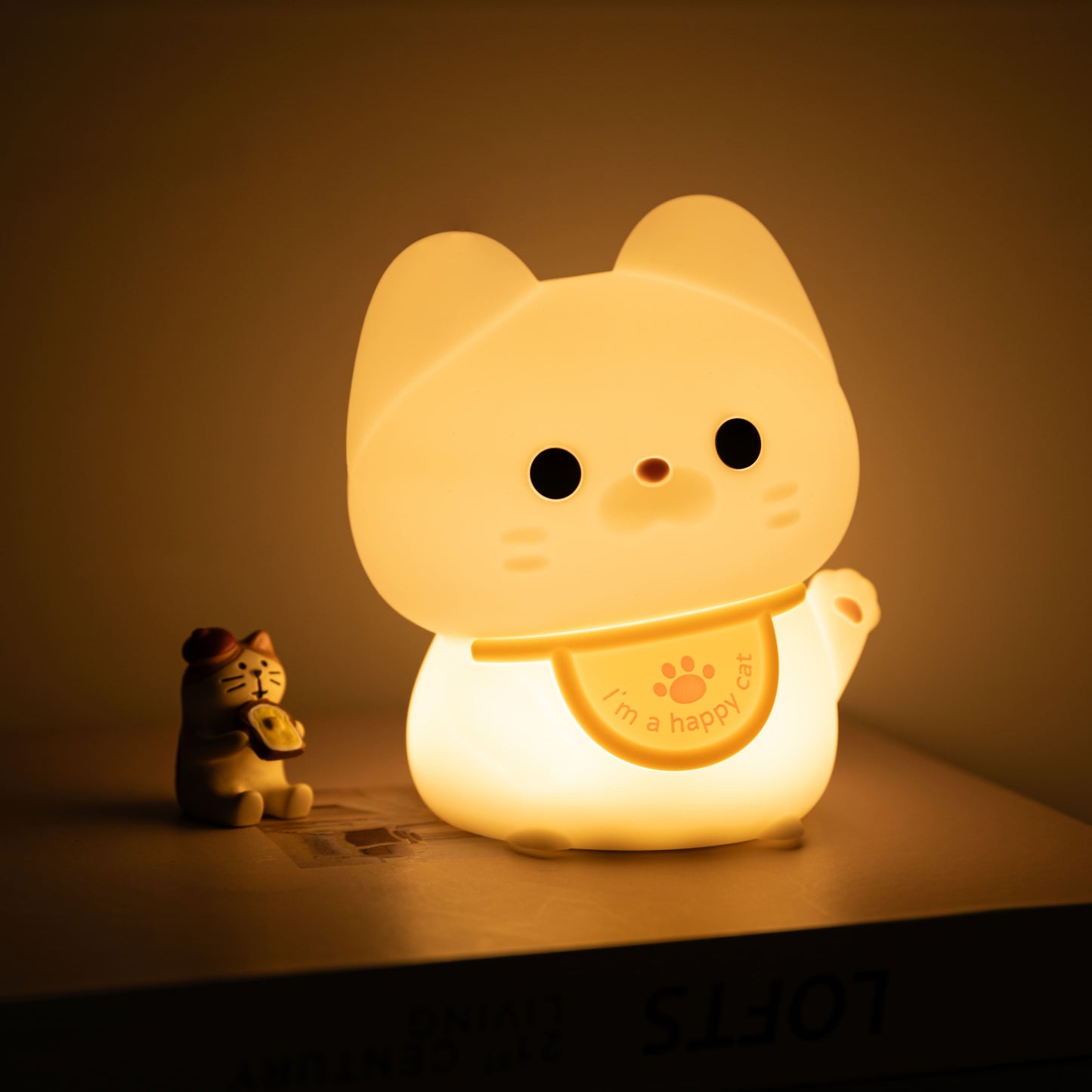 Lumio – Gelukkige Kat Nachtlamp Kind LED Slaaplamp Babykamer