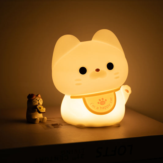 Lumio – Gelukkige Kat Nachtlamp Kind LED Slaaplamp Babykamer