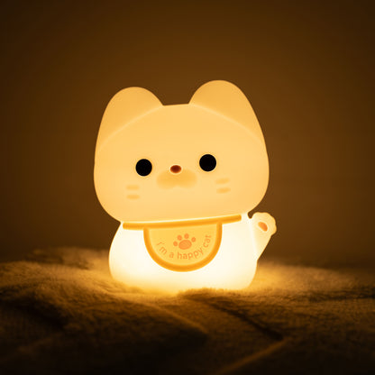 Lumio – Gelukkige Kat Nachtlamp Kind LED Slaaplamp Babykamer