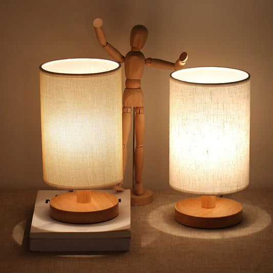 Lumio - Organic Glow Lamp van Hout & Linnen met Afstandsbediening
