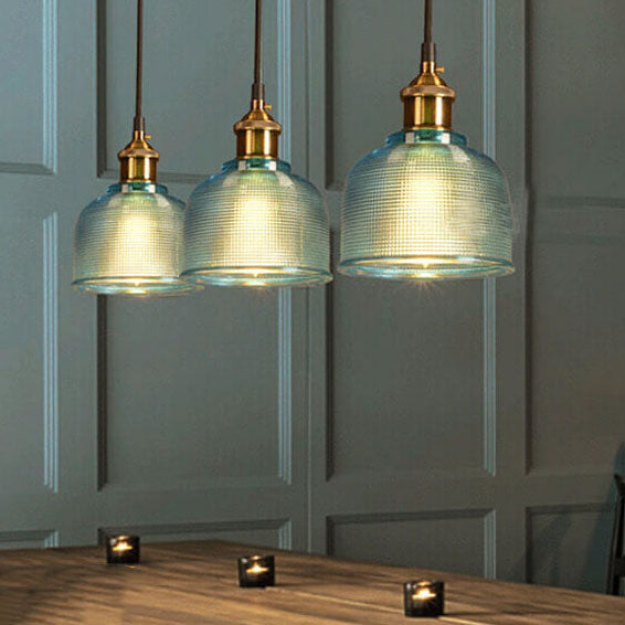 Moderne Glazen Hanglamp – Rood, Amber of Blauw