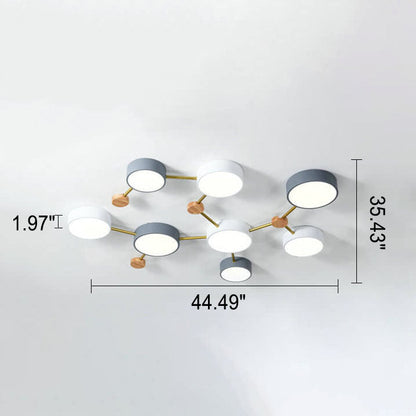 Moderne LED Plafondlamp met Hout en Acryl in een Strak Design