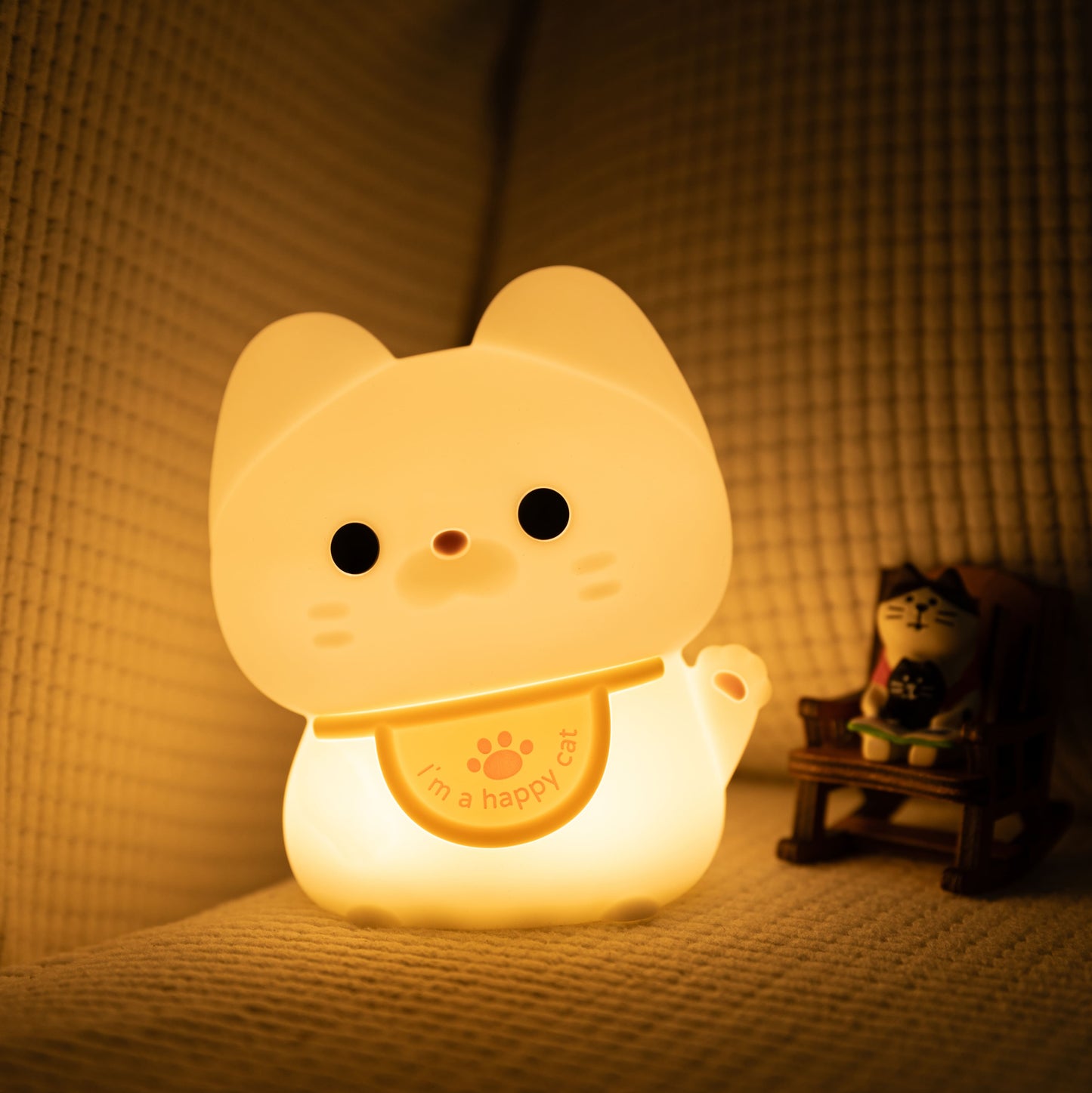 Lumio – Gelukkige Kat Nachtlamp Kind LED Slaaplamp Babykamer