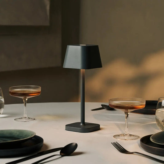 Lumio - Stone draadloze metalen tafellamp met 3 lichtstanden