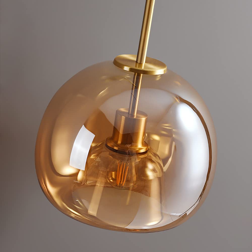 Vörre - Retro Koperen Glas Plafondlamp