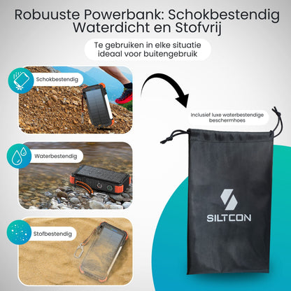 Lumio – Extra Krachtige Solar Powerbank 20000mAh met zonnepaneel & draadloos opladen