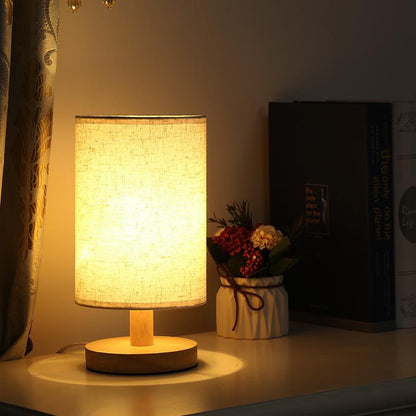Lumio - Organic Glow Lamp van Hout & Linnen met Afstandsbediening