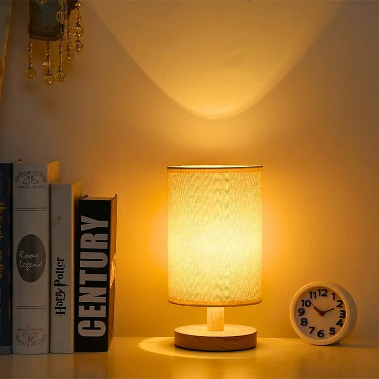 Lumio - Organic Glow Lamp van Hout & Linnen met Afstandsbediening