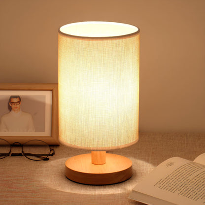 Lumio - Organic Glow Lamp van Hout & Linnen met Afstandsbediening