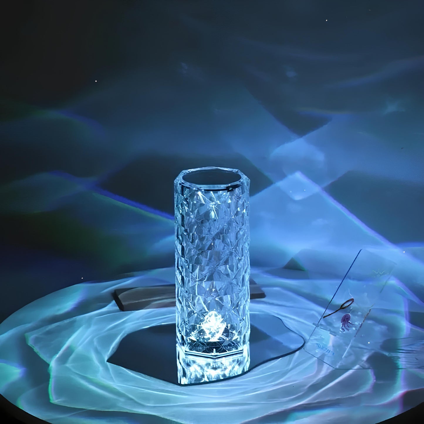 Baso – Sparkling Crystal Touch Tafellamp met Afstandsbediening & 16 Kleuren