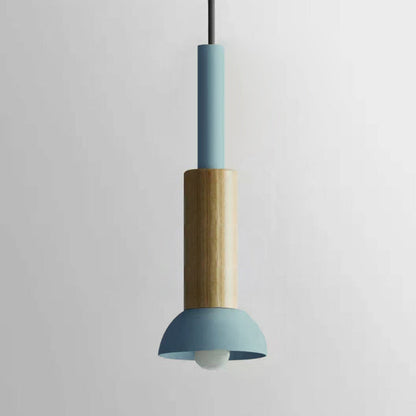 Scandinavische Houten Hanglamp – Roze / Geel / Groen – E26 Fitting