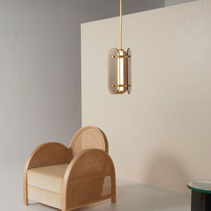 Minimalistische LED Hanglamp – Grijs/Amber – 220 - 240V (1 Lichtbron)