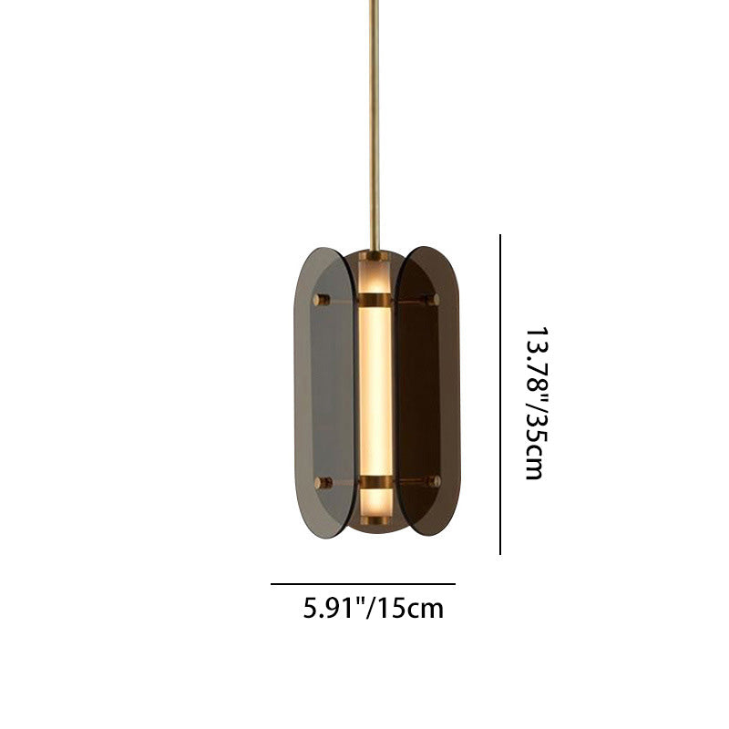Minimalistische LED Hanglamp – Grijs/Amber – 220 - 240V (1 Lichtbron)