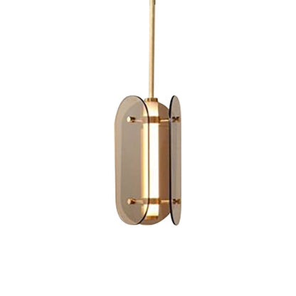 Minimalistische LED Hanglamp – Grijs/Amber – 220 - 240V (1 Lichtbron)