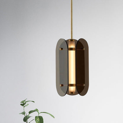 Minimalistische LED Hanglamp – Grijs/Amber – 220 - 240V (1 Lichtbron)