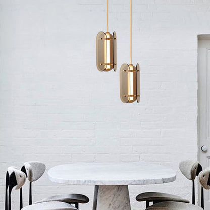 Minimalistische LED Hanglamp – Grijs/Amber – 220 - 240V (1 Lichtbron)