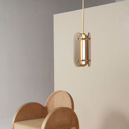 Minimalistische LED Hanglamp – Grijs/Amber – 220 - 240V (1 Lichtbron)