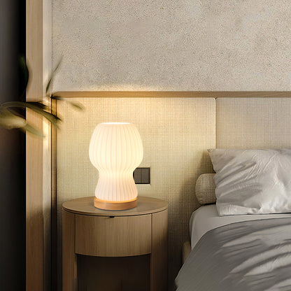 Lumio – Japandi Glazen Tafellamp met Zachte Sfeerverlichting