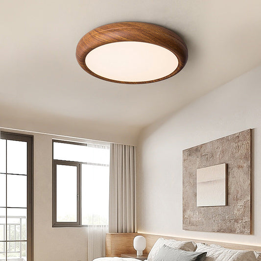 Lelö - Stijlvolle Scandinavische Plafondlamp met LED en Houtaccent