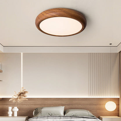 Lelö - Stijlvolle Scandinavische Plafondlamp met LED en Houtaccent