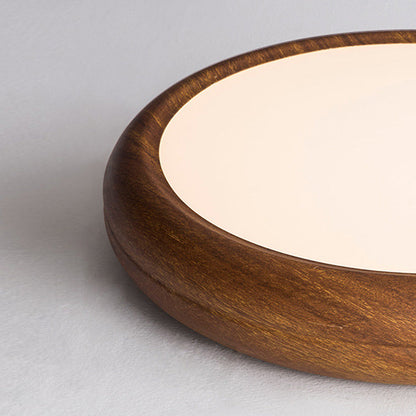 Lelö - Stijlvolle Scandinavische Plafondlamp met LED en Houtaccent