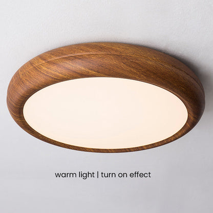 Lelö - Stijlvolle Scandinavische Plafondlamp met LED en Houtaccent