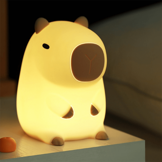 Lumio – Lieve Capibara Nachtlamp van Zacht Siliconen met USB-C