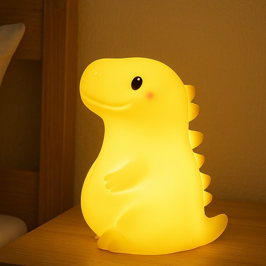 Lumio – Dino Nachtlamp Kind LED Smiley Dinosaurus Slaaplamp Babykamer